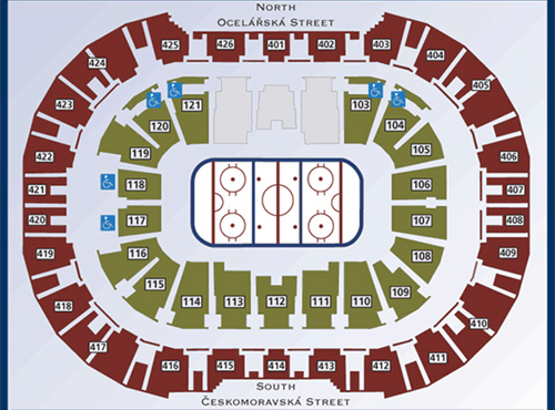 Sazka Arena - Sitzplan